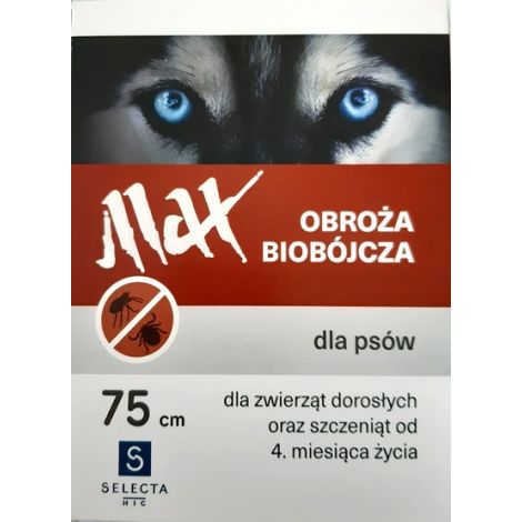 Selecta HTC Obroża Max biobójcza dla psa przeciw pchłom i kleszczom 75cm brązowa [SE-0902]