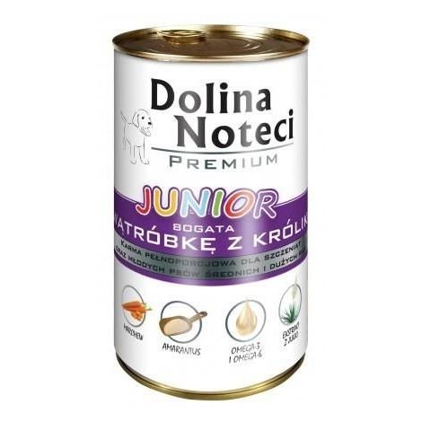 Dolina Noteci Premium Pies Junior Wątróbka z królika puszka 400g