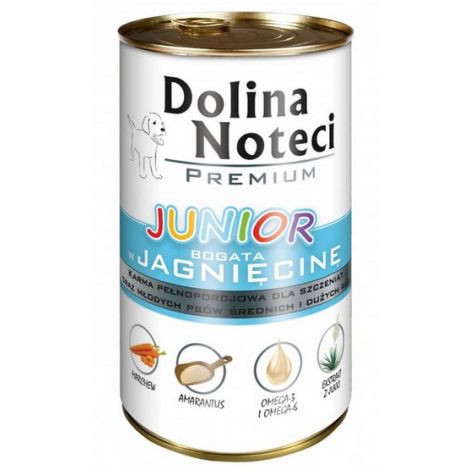 Dolina Noteci Premium Pies Junior Jagnięcina puszka 400g