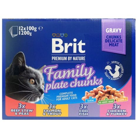 Brit Premium Cat Adult Multipack saszetki 12x100g