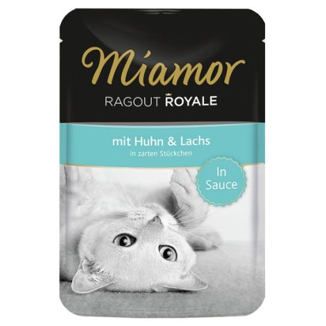 Miamor Ragout Royale z kurczakiem i łososiem w sosie saszetka 100g - 2