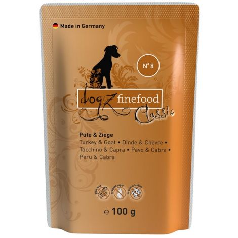 Dogz Finefood Classic N.08 Indyk i koza saszetka 100g