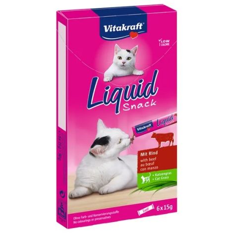 Vitakraft Cat Liquid-Snack z Wołowiną 6x15g [23521]