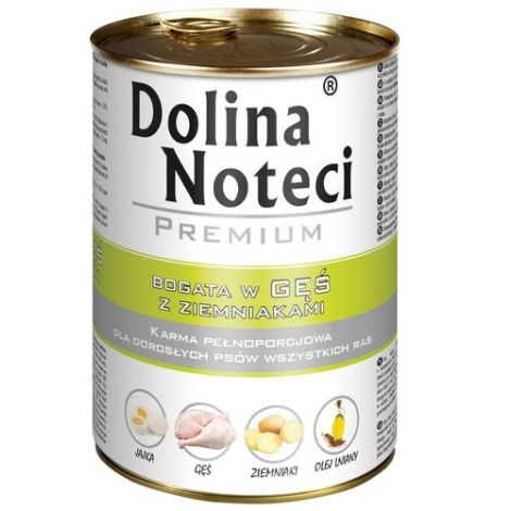 Dolina Noteci Premium Pies Gęś i ziemniaki puszka 400g - 2