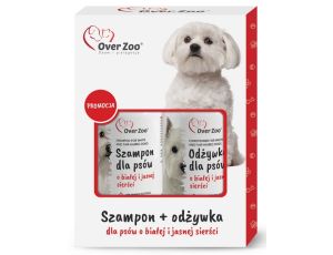 Over Zoo Dwupak Szampon + Odżywka dla białej sierści