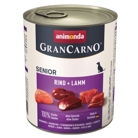 Animonda GranCarno Original Senior Rind Lamm Wołowina + Jagnięcina puszka 800g - 2