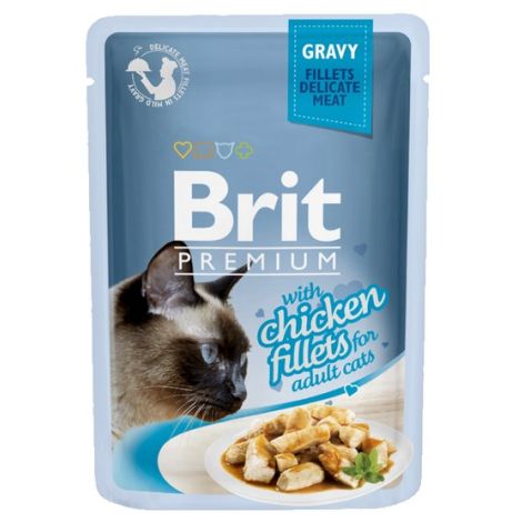 Brit Premium Cat Fillets with Chicken sos saszetka 85g