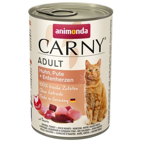 Animonda Carny Adult Kurczak, Indyk + Kacze serca puszka 400g