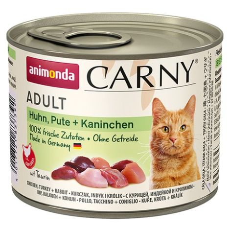 Animonda Carny Adult Kurczak, Indyk + Królik puszka 200g