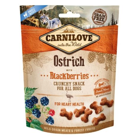 Carnilove Dog Snack Fresh Crunchy Ostrich+Blackberries 200g