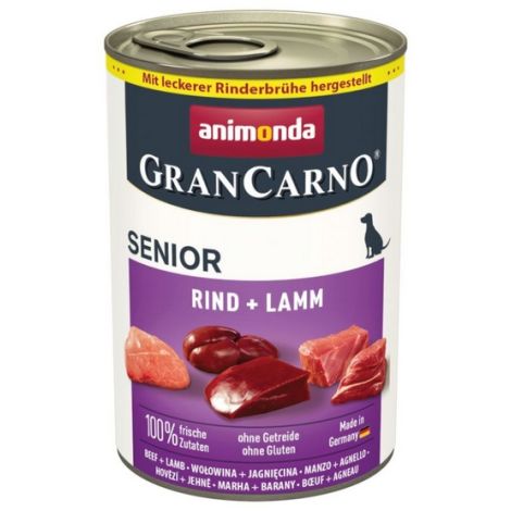 Animonda GranCarno Original Senior Rind Lamm Wołowina + Jagnięcina puszka 400g