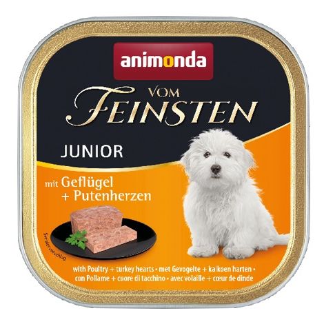 Animonda vom Feinsten Dog Junior Drób i Serca Indyka 150g