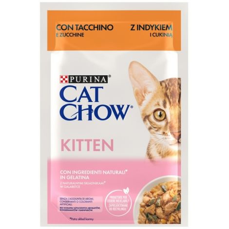 Purina Cat Chow Kitten Indyk i cukinia saszetka 85g