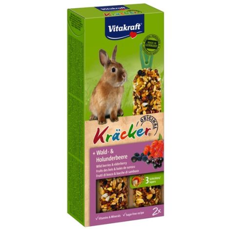 Vitakraft Kracker 2szt Królik Owoce leśne/czarny bez 112g [10624]