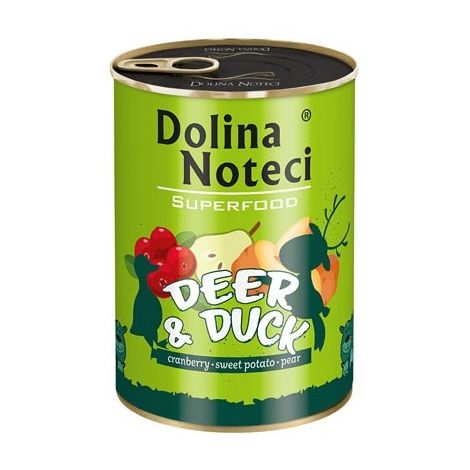 Dolina Noteci Superfood Pies Jeleń i kaczka puszka 400g