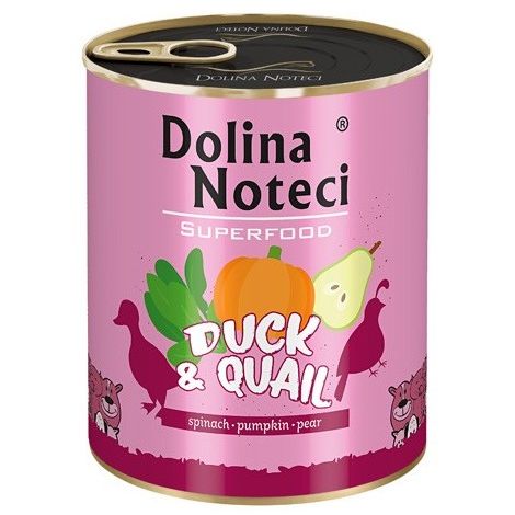 Dolina Noteci Superfood Pies Kaczka i przepiórka puszka 800g