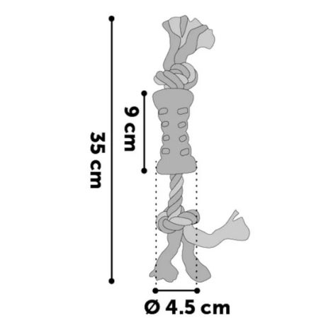 Flamingo Lindo TPR rączka i sznur niebieski 35cm [519498] - 2