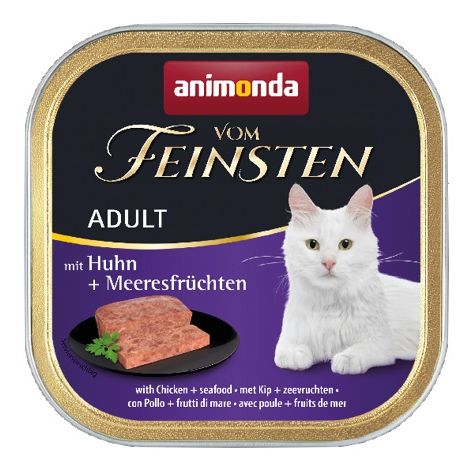 Animonda vom Feinsten Cat Adult z Kurczakiem i Owocami Morza tacka 100g