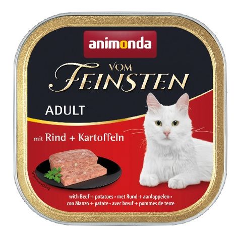 Animonda vom Feinsten Cat Adult z Wołowiną i Ziemniakami tacka 100g