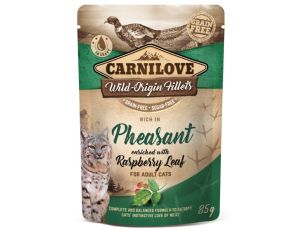 Carnilove Cat Pheasant & Raspberry Leaves - bażant i liście maliny saszetka 85g