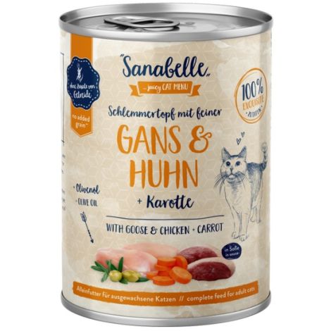 Sanabelle Gęś, kurczak i marchew puszka 380g