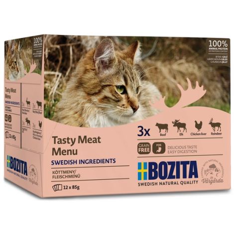 Bozita Cat Multibox z mięsem w galaretce saszetki 12x85g