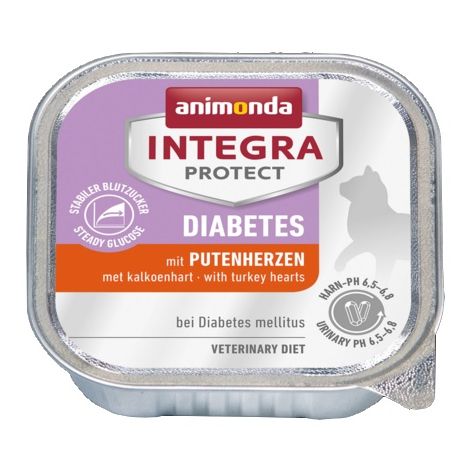 Animonda Integra Protect Diabetes dla kota - z sercami indyka tacka 100g