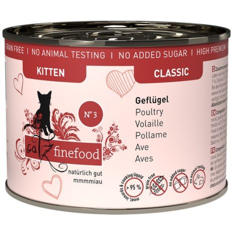 Catz Finefood Classic Kitten N.03 Drób puszka 200g