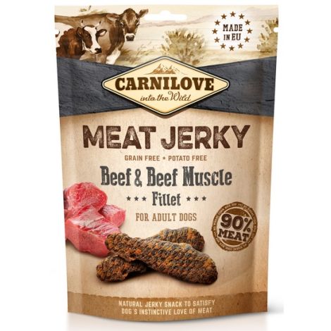 Carnilove Dog Jerky Beef & Beef Fillet - wołowina i filet wołowy 100g