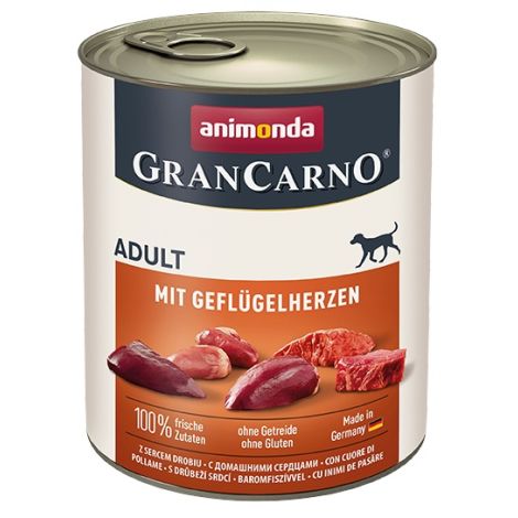 Animonda GranCarno Original Adult Geflugelherzen Drobiowe serca puszka 800g