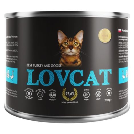 Lovcat Best Turkey & Goose puszka 200g - 2