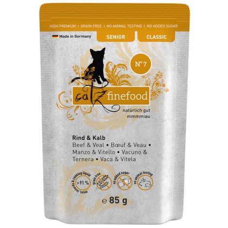 Catz Finefood Classic Senior N.07 Wołowina i cielęcina saszetka 85g