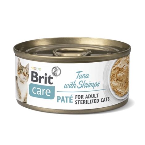 Brit Care Cat Sterilized Tuna Pate & Shrimps puszka 70g