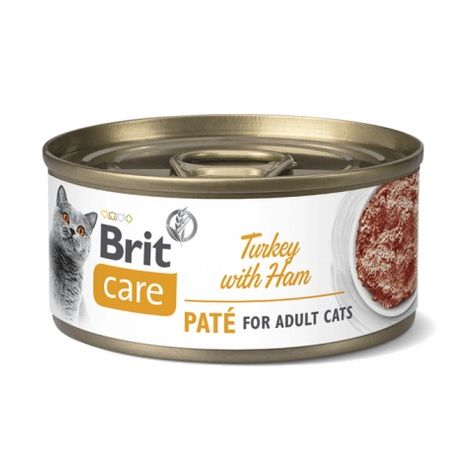 Brit Care Cat Turkey Pate & Ham puszka 70g