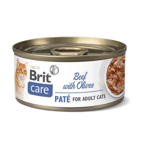 Brit Care Cat Beef Pate & Olives puszka 70g