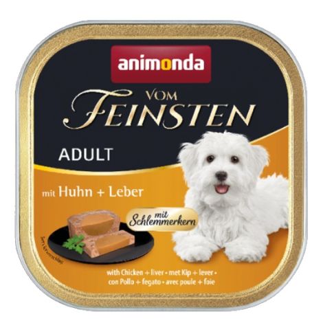 Animonda vom Feinsten Dog Adult Kurczak i Wątróbka tacka 150g