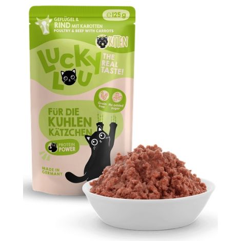 Lucky Lou Lifestage Kitten Drób i wołowina saszetka 125g - 2