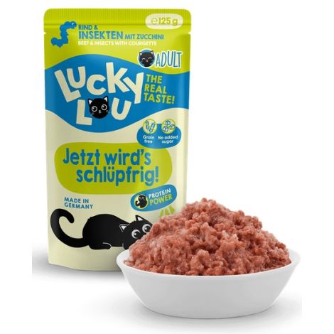 Lucky Lou Lifestage Adult Wołowina i owady saszetka 125g - 4