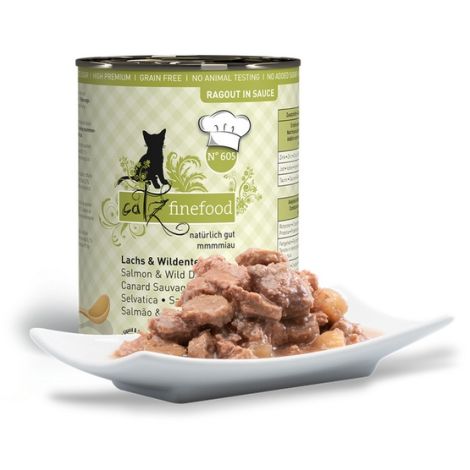 Catz Finefood Ragout N.605 Łosoś i Dzika Kaczka puszka 380g - 2