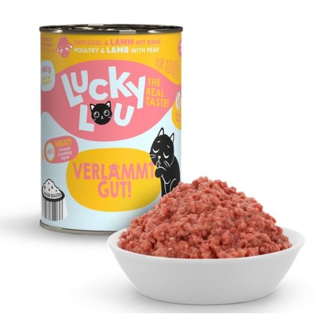 Lucky Lou Lifestage Adult Drób i jagnięcina puszka 400g - 3