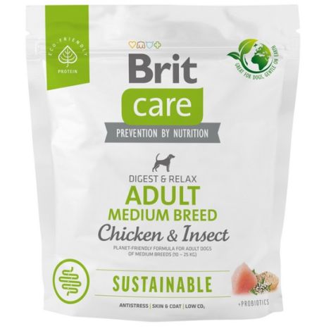 Brit Care Sustainable Adult Medium Breed Chicken & Insect 1kg