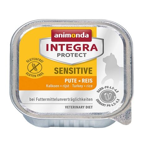 Animonda Integra Protect Sensitive dla kota - z indykiem i ryżem tacka 100g