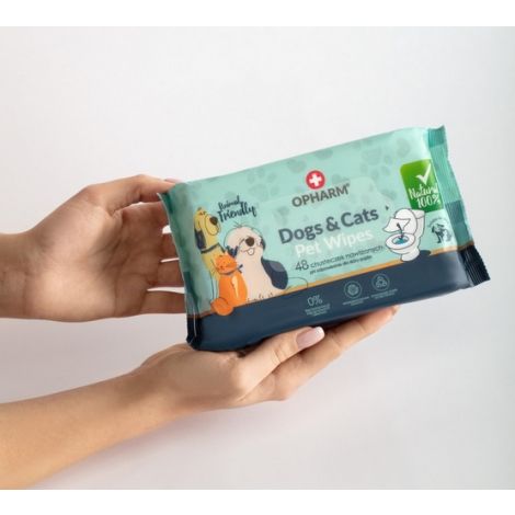 Opharm Dogs & Cats Pet Wipes - chusteczki nawilżane dla psa i kota 48szt - 3