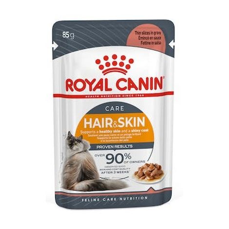 Royal Canin Hair & Skin Care w sosie  karma mokra dla kotów dorosłych, zdrowa skóra, piękna sierść saszetka 85g