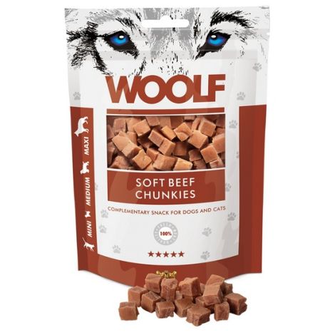 Woolf Soft Beef Chunkies 100g