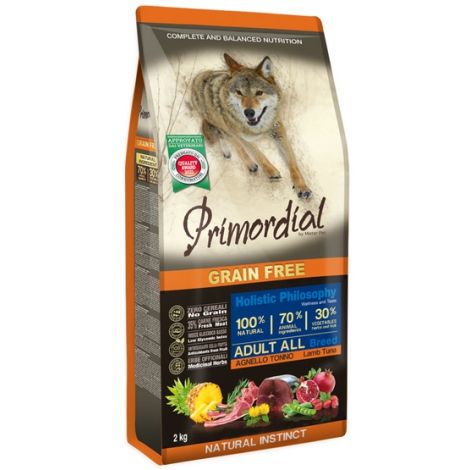 Primordial Dog Grain Free Adult Tuna & Lamb 2kg