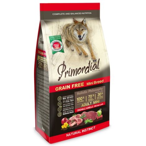 Primordial Dog Grain Free Mini Adult Wild Boar & Lamb 2kg