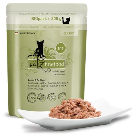 Catz Finefood Classic N.05 Łosoś i drób saszetka 300g - 2