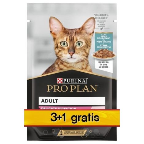 Purina Pro Plan Cat Delicate ryba oceaniczna saszetka 4x85g 3+1 gratis