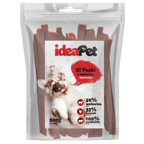 IdeaPet Paski z wołowiną 500g